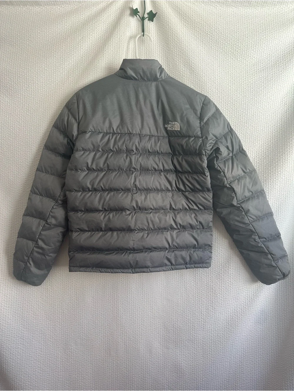 THE NORTH FACE Gray 550 Down Puffer Jacket Men's Small Full Zip Winter Coat NWT